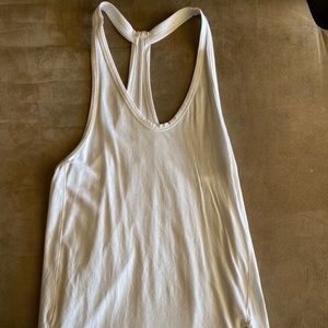 White Lululemon low back tank size 4